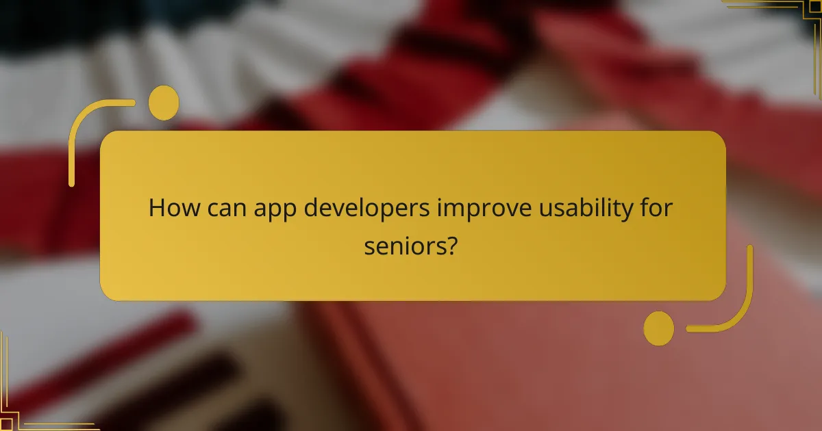 How can app developers improve usability for seniors?