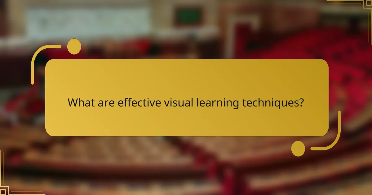 What are effective visual learning techniques?