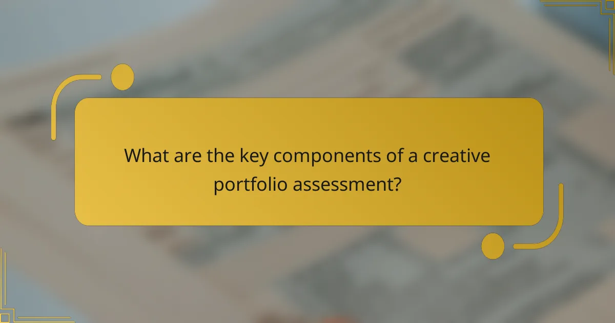 What are the key components of a creative portfolio assessment?